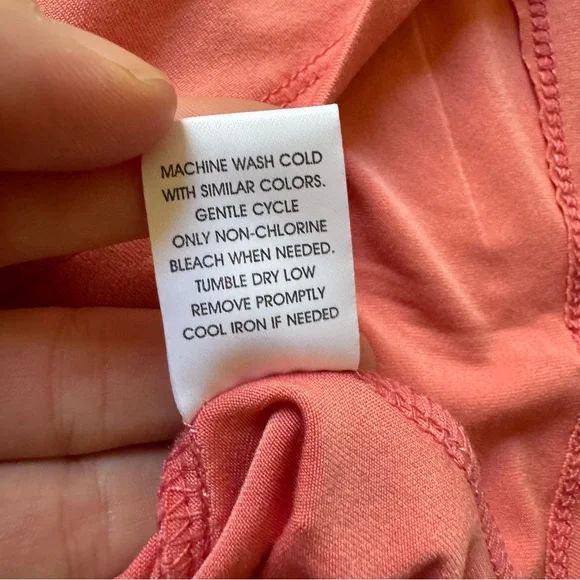 ✨ Echo Sleepwear Half Button Down Coral Short Sleeve Luxurious Soft T-Shirt - Picture 5 of 7